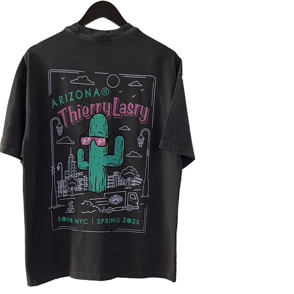 Thierry Lasry /Arizona Gray  Short Sleeve Tee with Graphic Design NWT